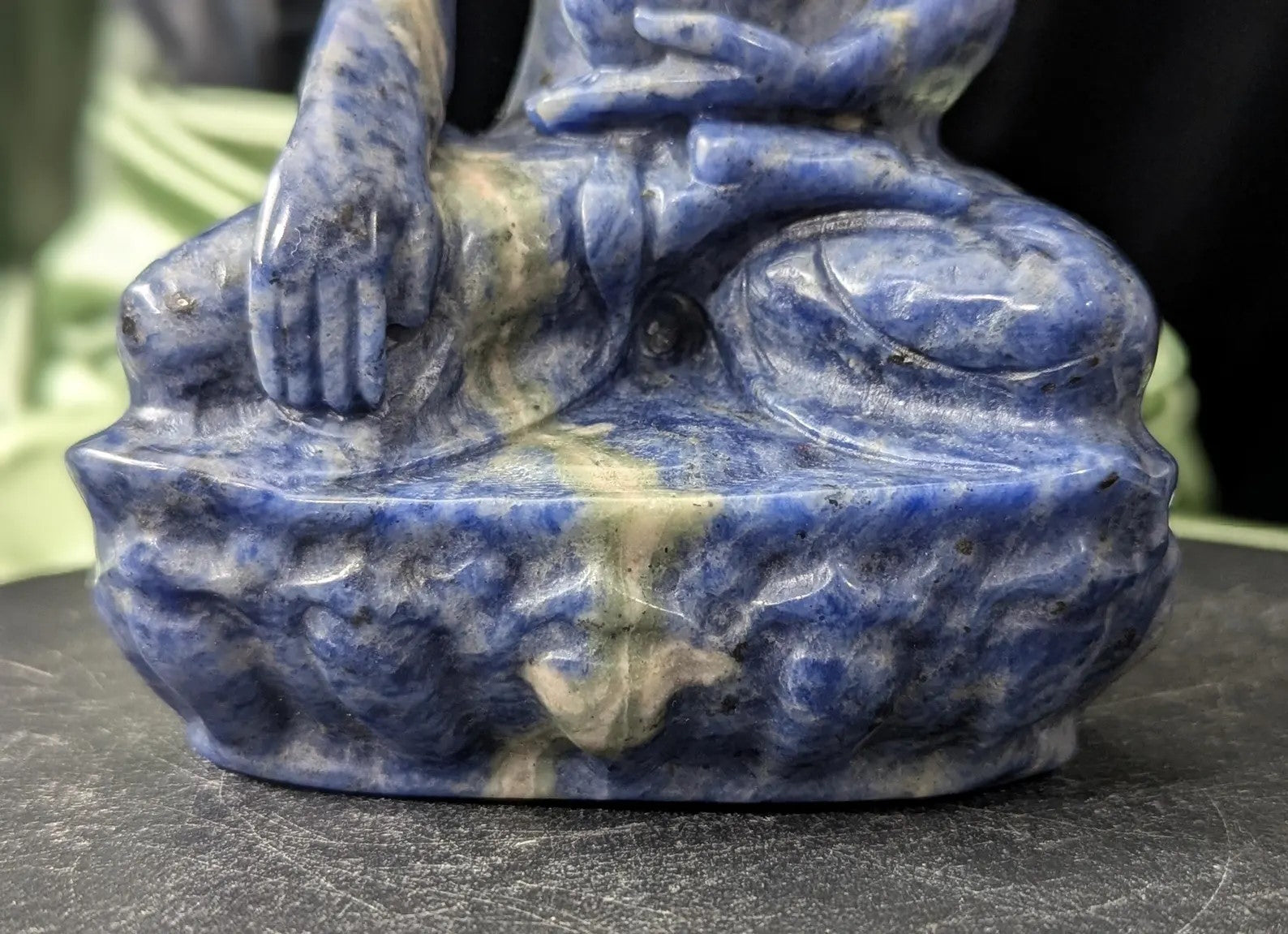Sodalite Healing Buddha Figurine