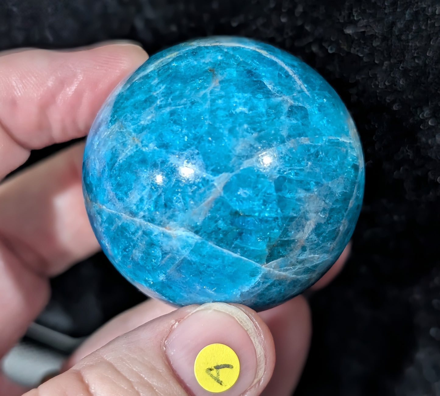 Sparkly Blue Apatite Sphere