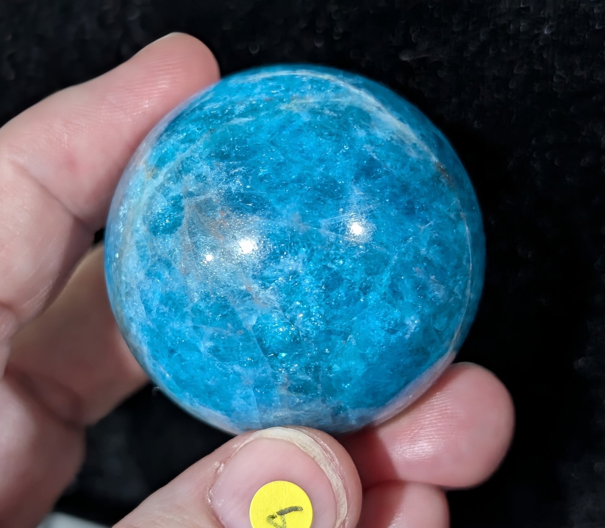 Sparkly Blue Apatite Sphere