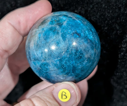 Sparkly Blue Apatite Sphere