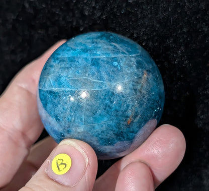 Sparkly Blue Apatite Sphere