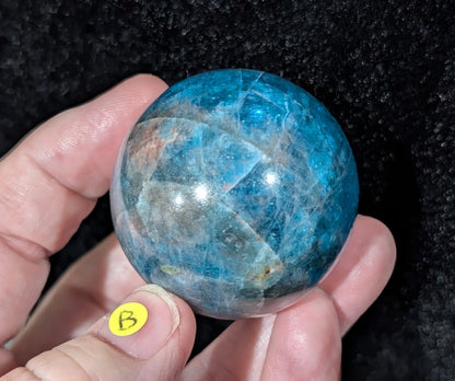 Sparkly Blue Apatite Sphere