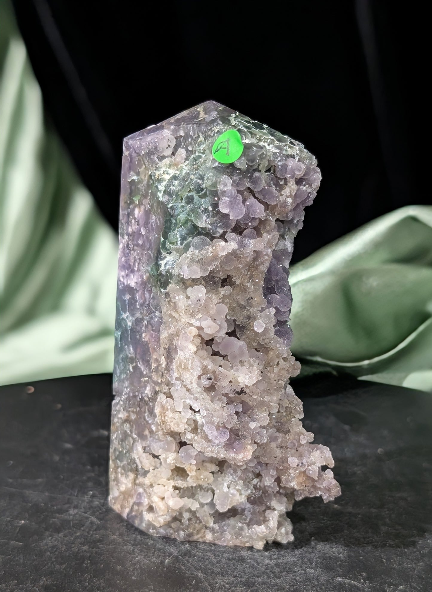 Sparkly Grape Agate Raw Edge Tower
