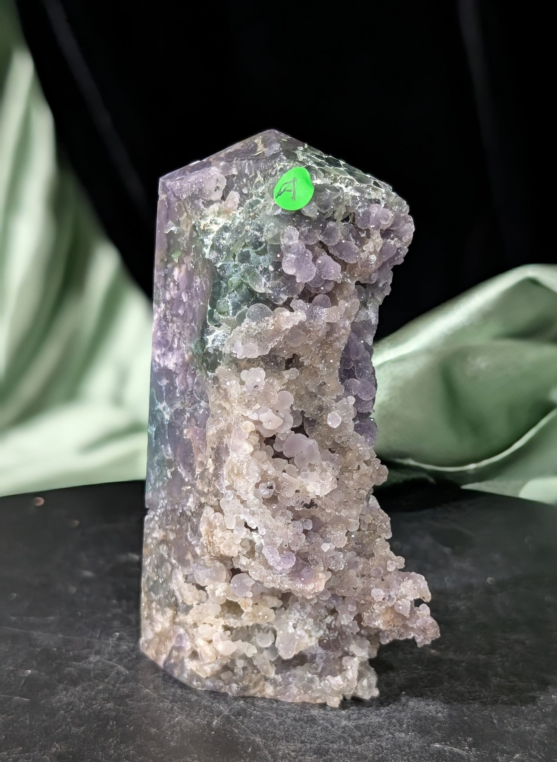 Sparkly Grape Agate Raw Edge Tower
