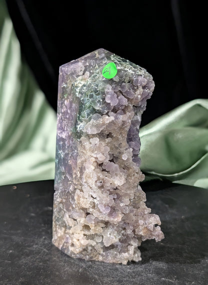Sparkly Grape Agate Raw Edge Tower