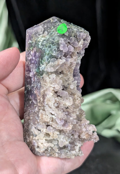 Sparkly Grape Agate Raw Edge Tower