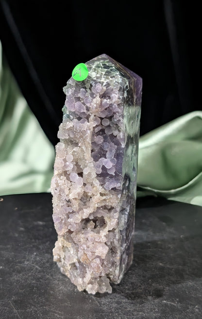 Sparkly Grape Agate Raw Edge Tower