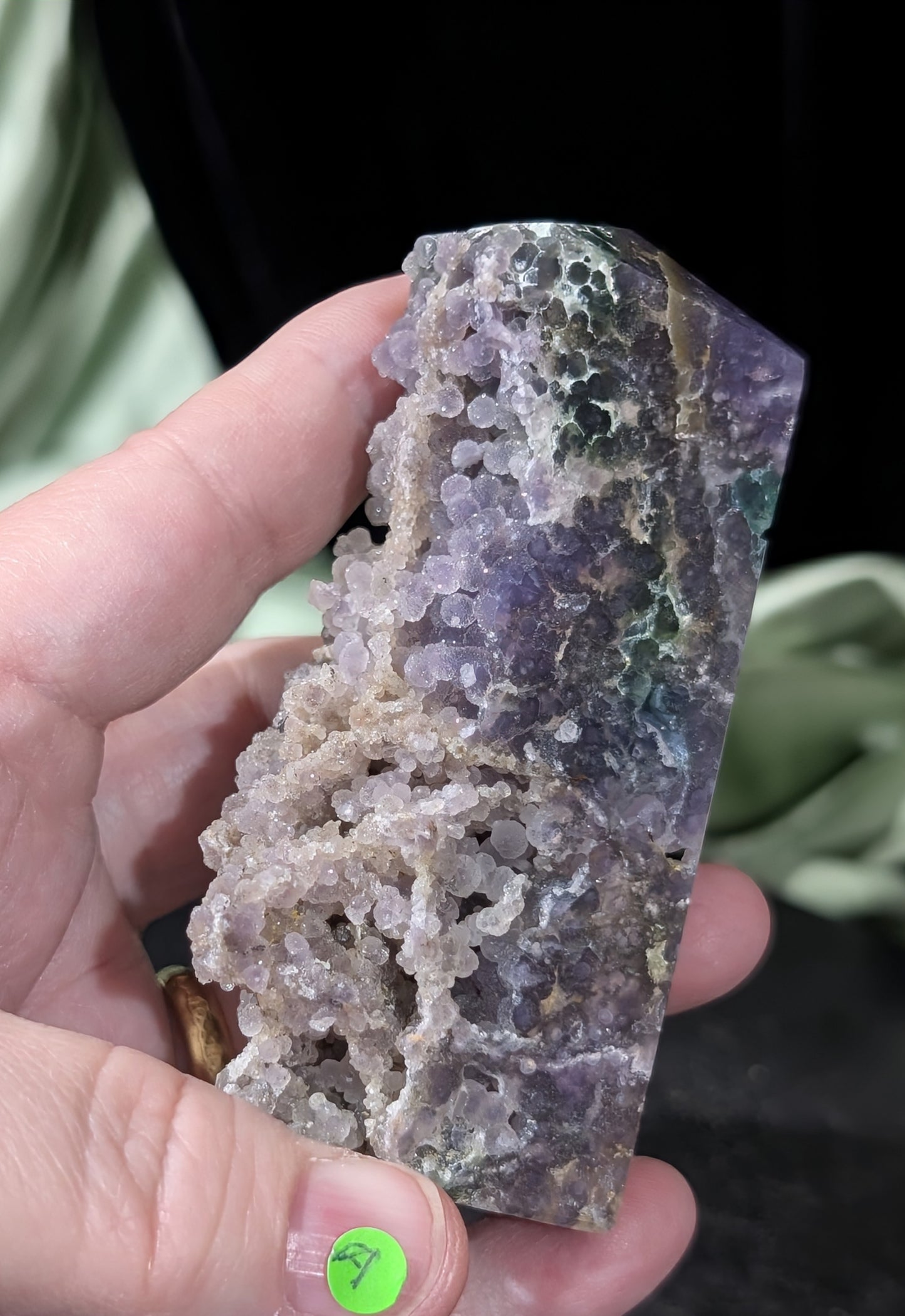 Sparkly Grape Agate Raw Edge Tower
