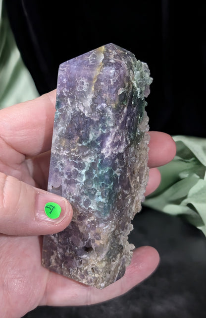 Sparkly Grape Agate Raw Edge Tower
