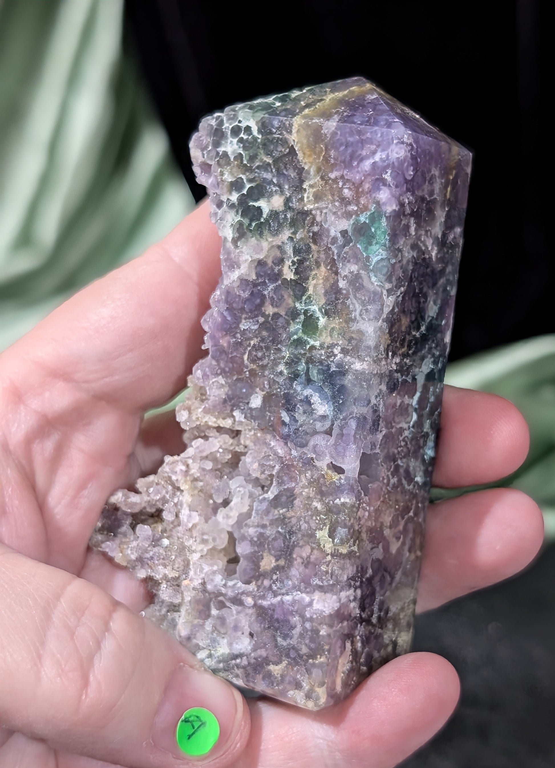 Sparkly Grape Agate Raw Edge Tower