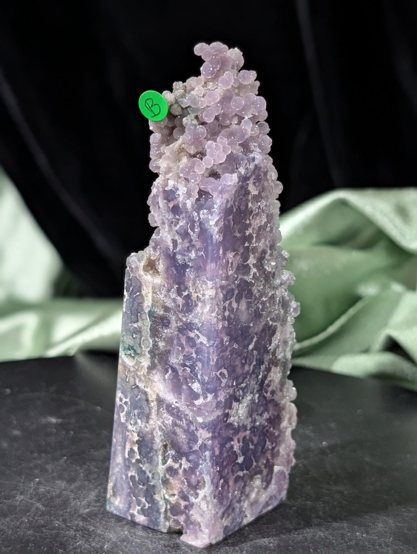 Sparkly Grape Agate Raw Edge Tower