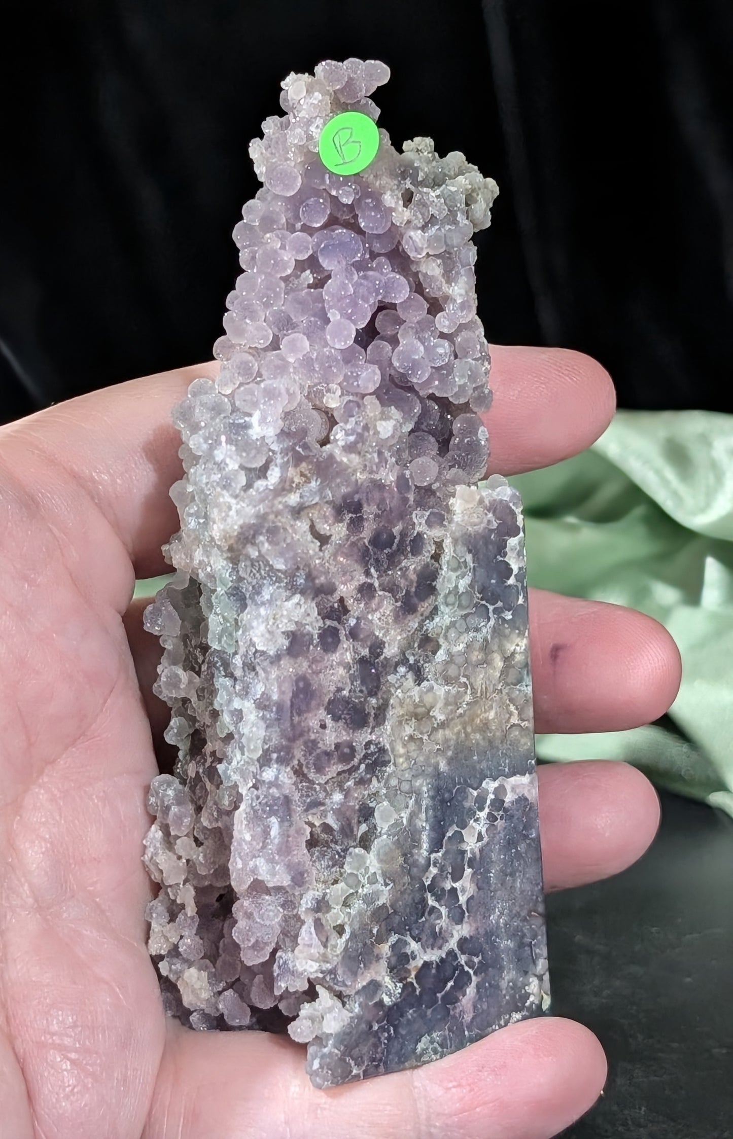 Sparkly Grape Agate Raw Edge Tower