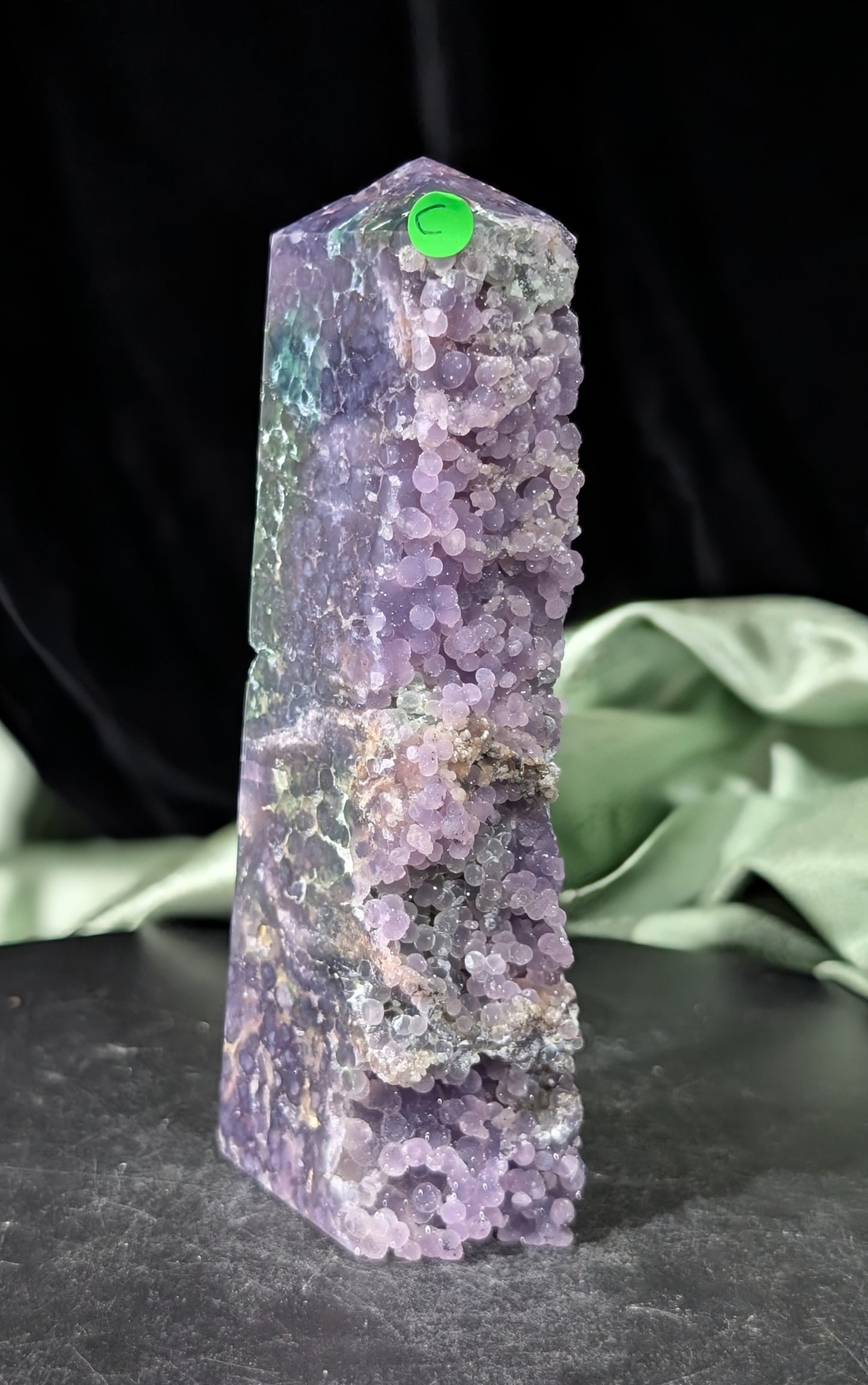 Sparkly Grape Agate Raw Edge Tower