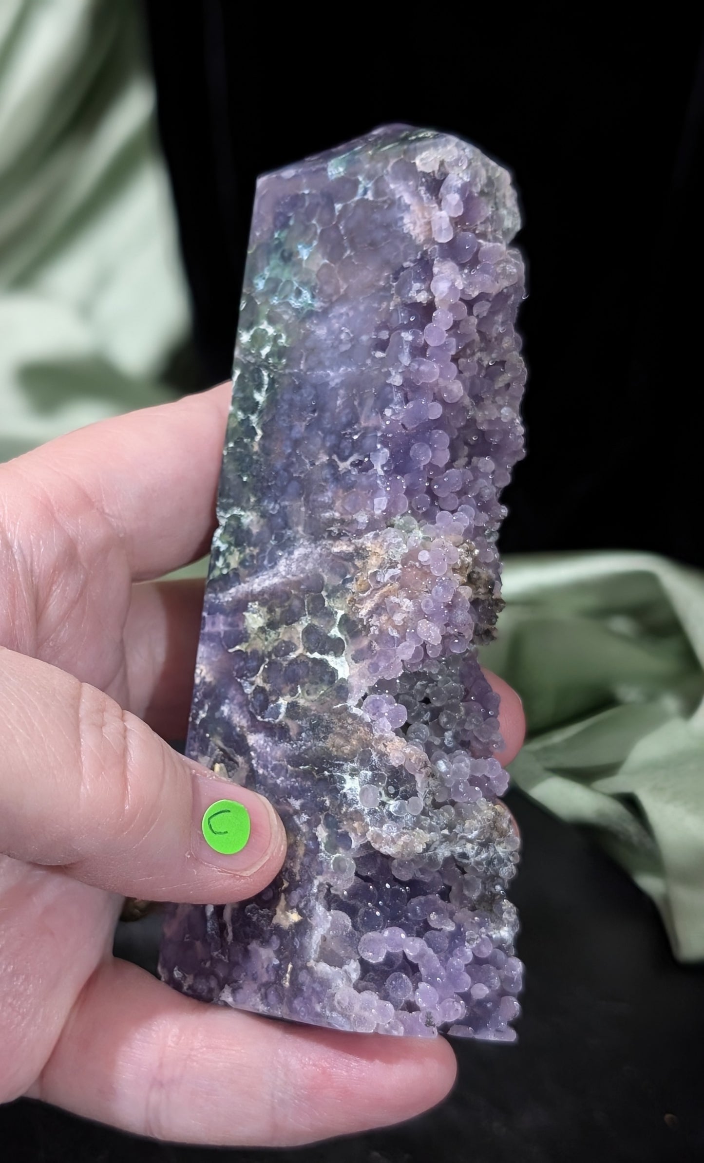 Sparkly Grape Agate Raw Edge Tower