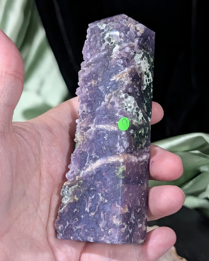 Sparkly Grape Agate Raw Edge Tower