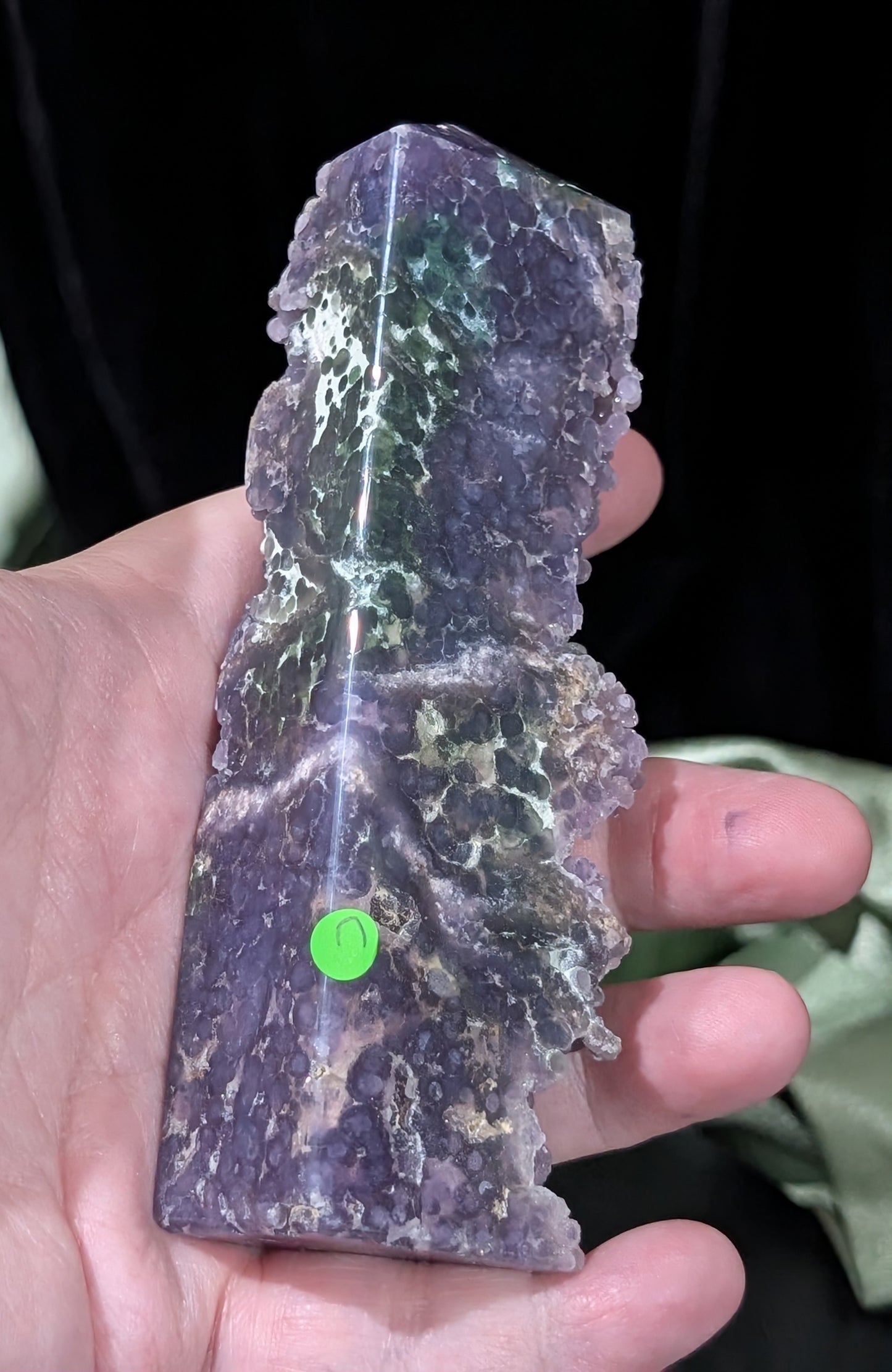 Sparkly Grape Agate Raw Edge Tower