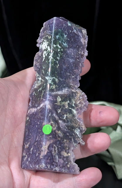 Sparkly Grape Agate Raw Edge Tower