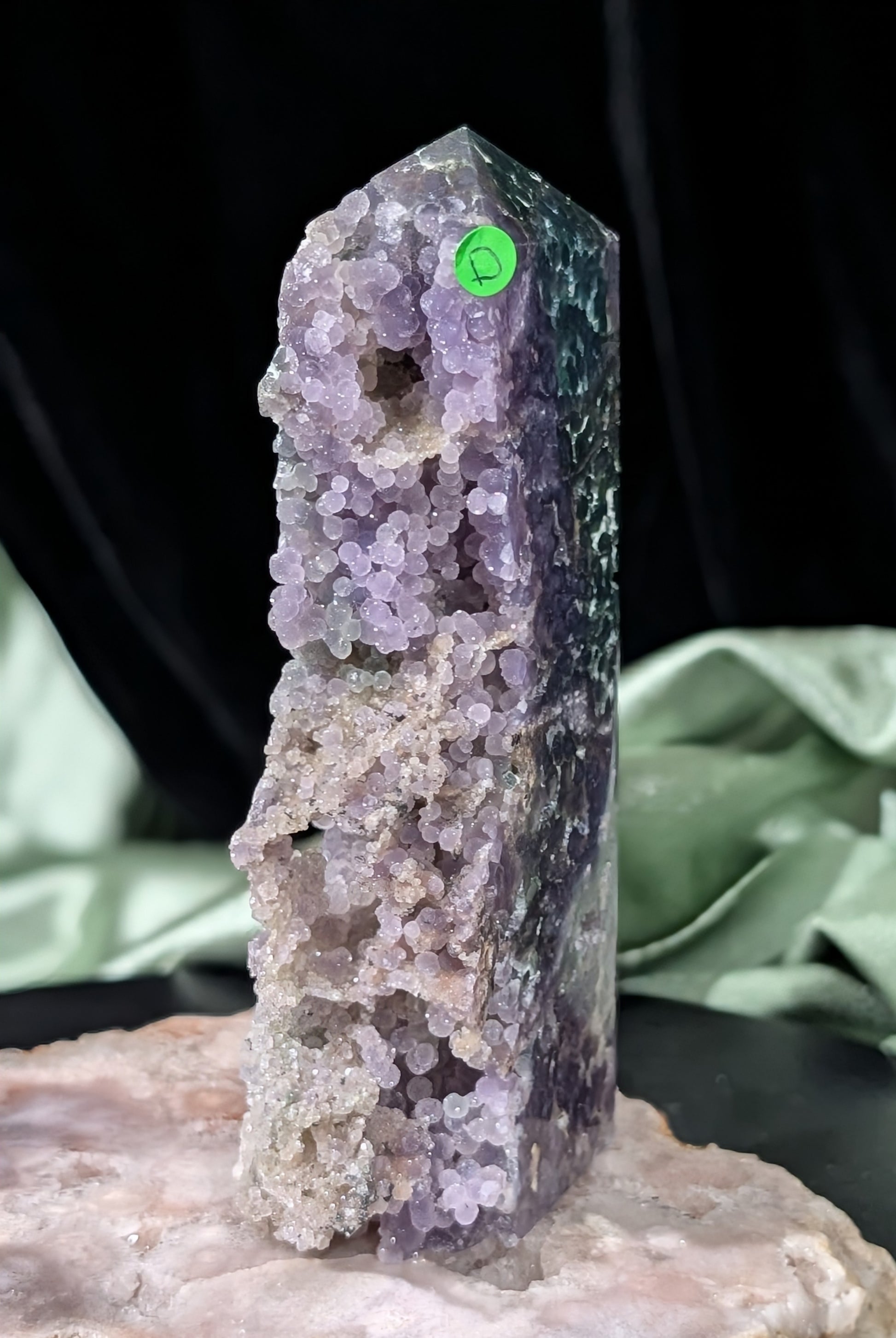 Sparkly Grape Agate Raw Edge Tower