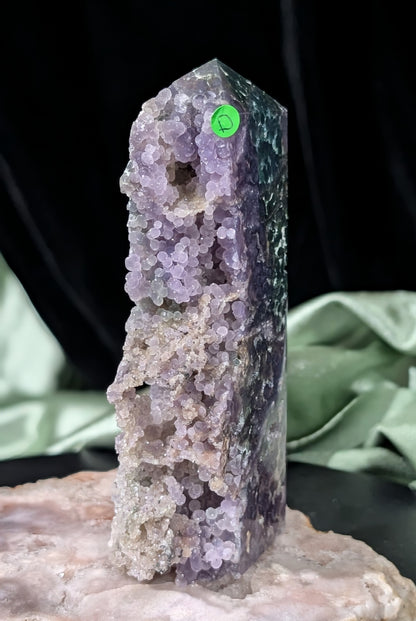 Sparkly Grape Agate Raw Edge Tower