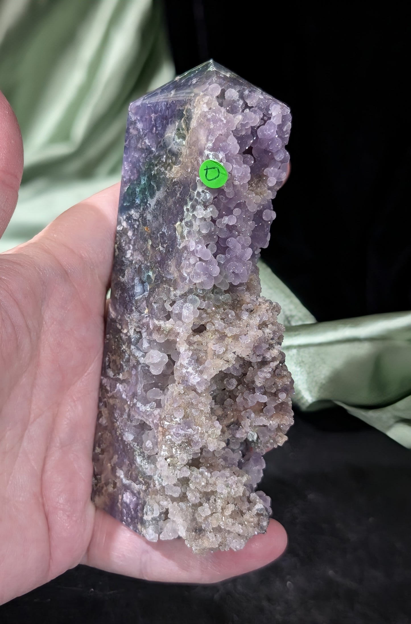 Sparkly Grape Agate Raw Edge Tower