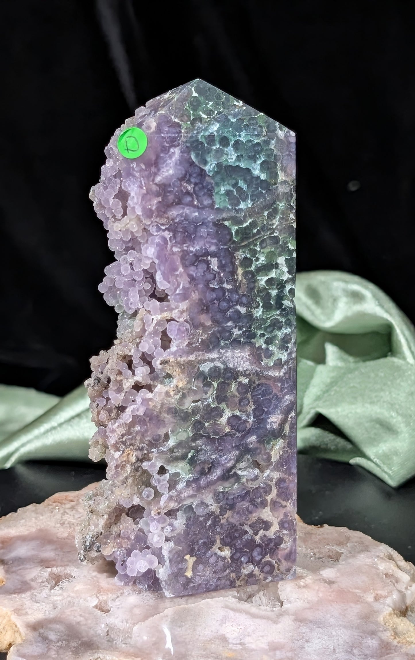 Sparkly Grape Agate Raw Edge Tower