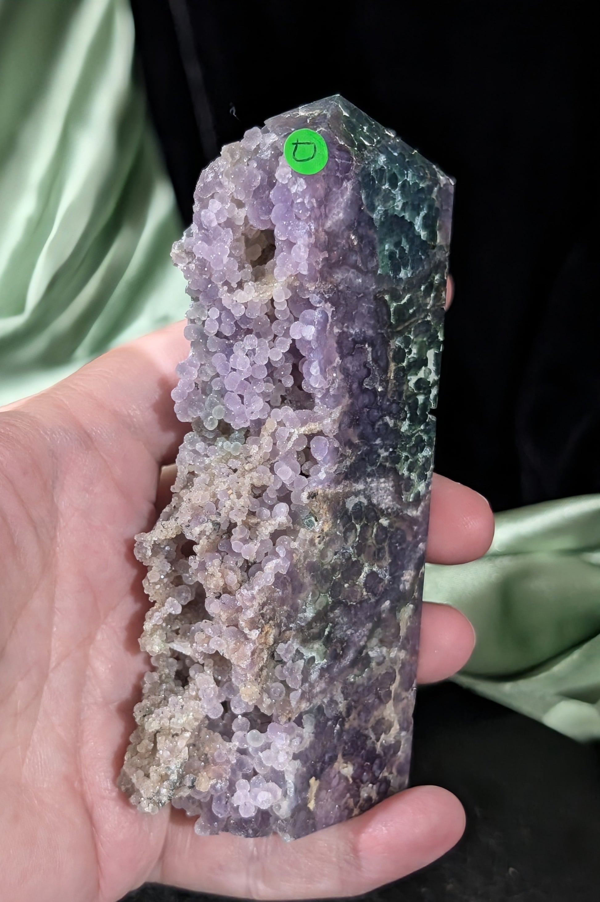Sparkly Grape Agate Raw Edge Tower