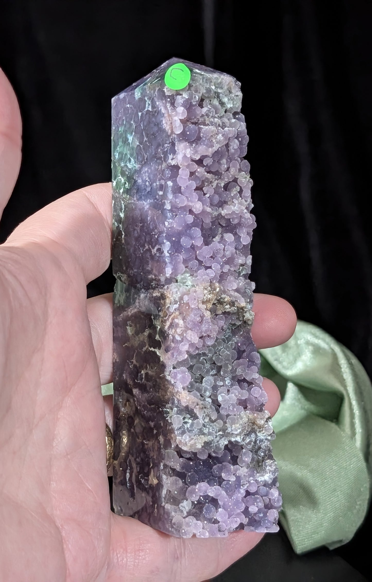 Sparkly Grape Agate Raw Edge Tower