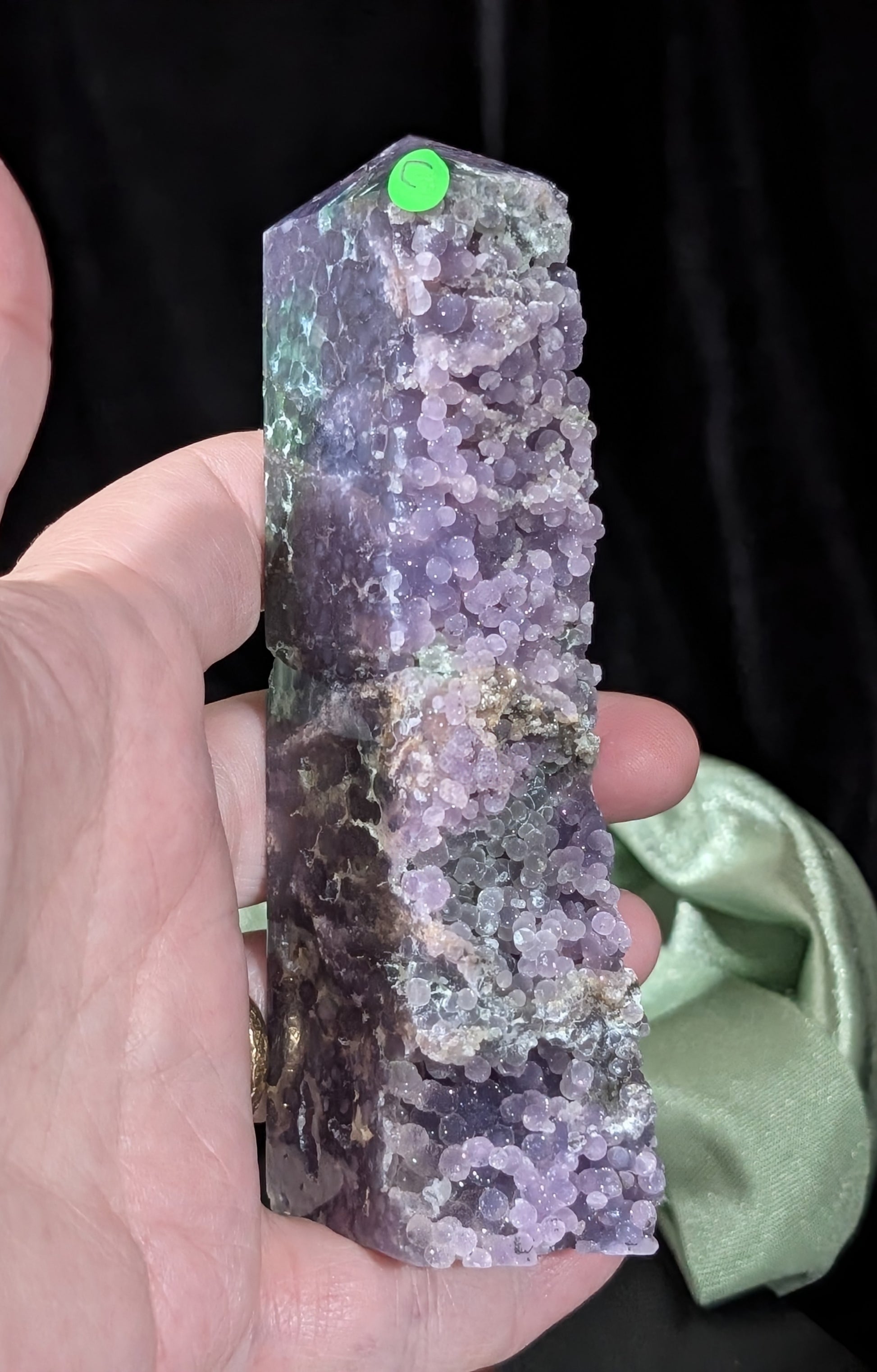 Sparkly Grape Agate Raw Edge Tower