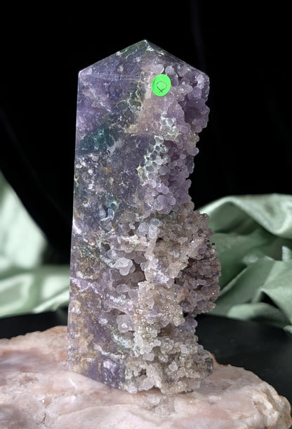 Sparkly Grape Agate Raw Edge Tower