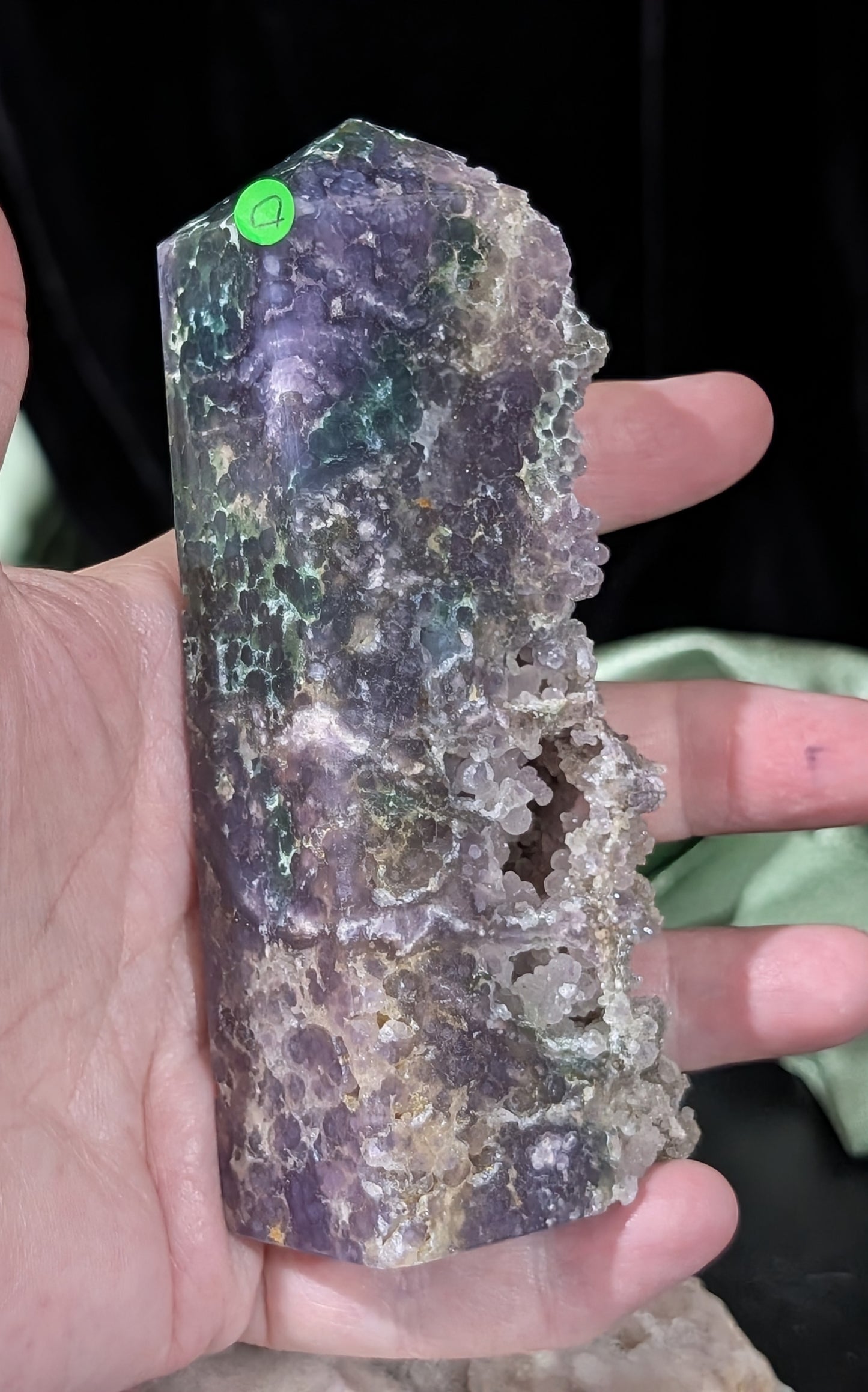 Sparkly Grape Agate Raw Edge Tower
