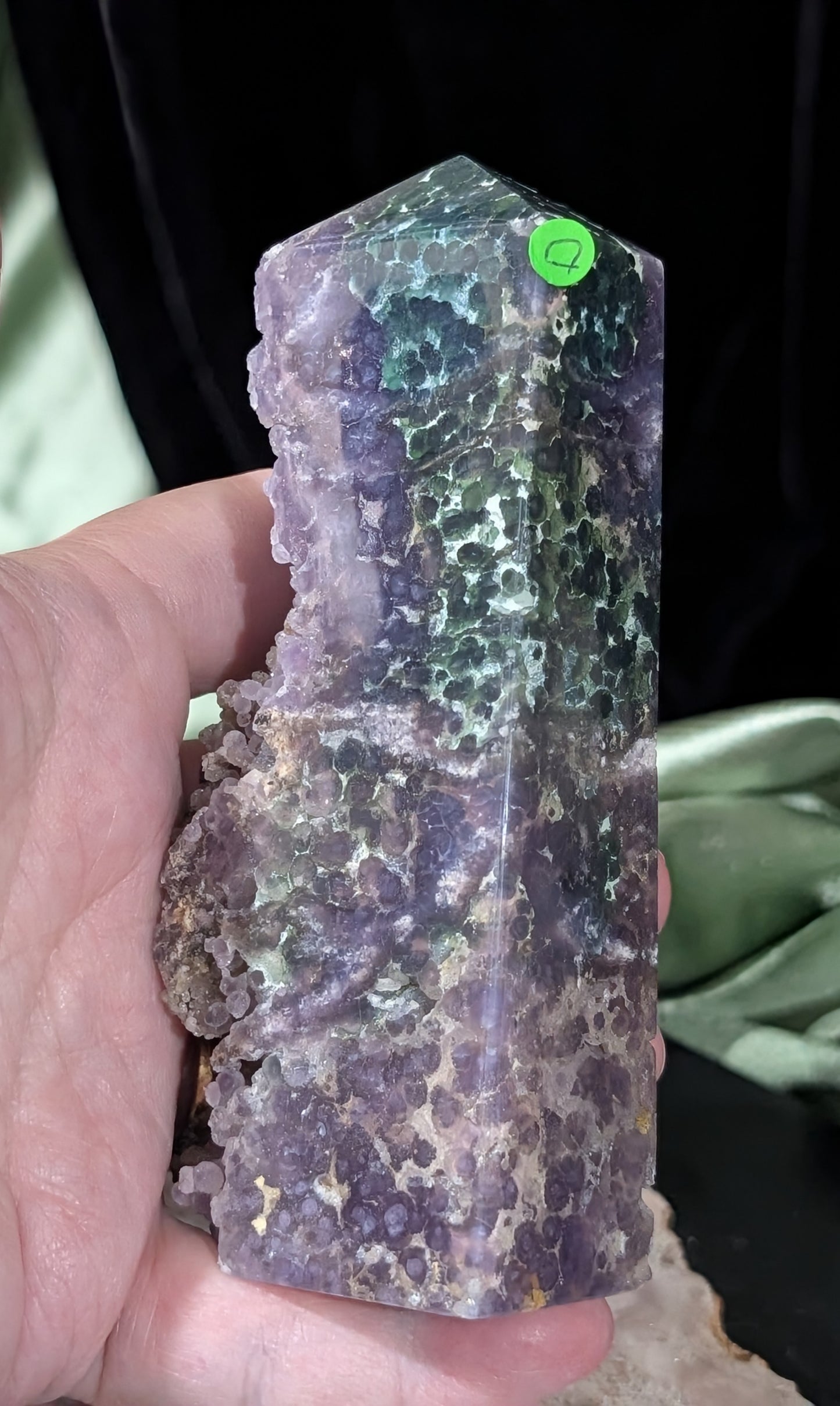 Sparkly Grape Agate Raw Edge Tower