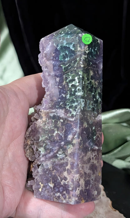 Sparkly Grape Agate Raw Edge Tower