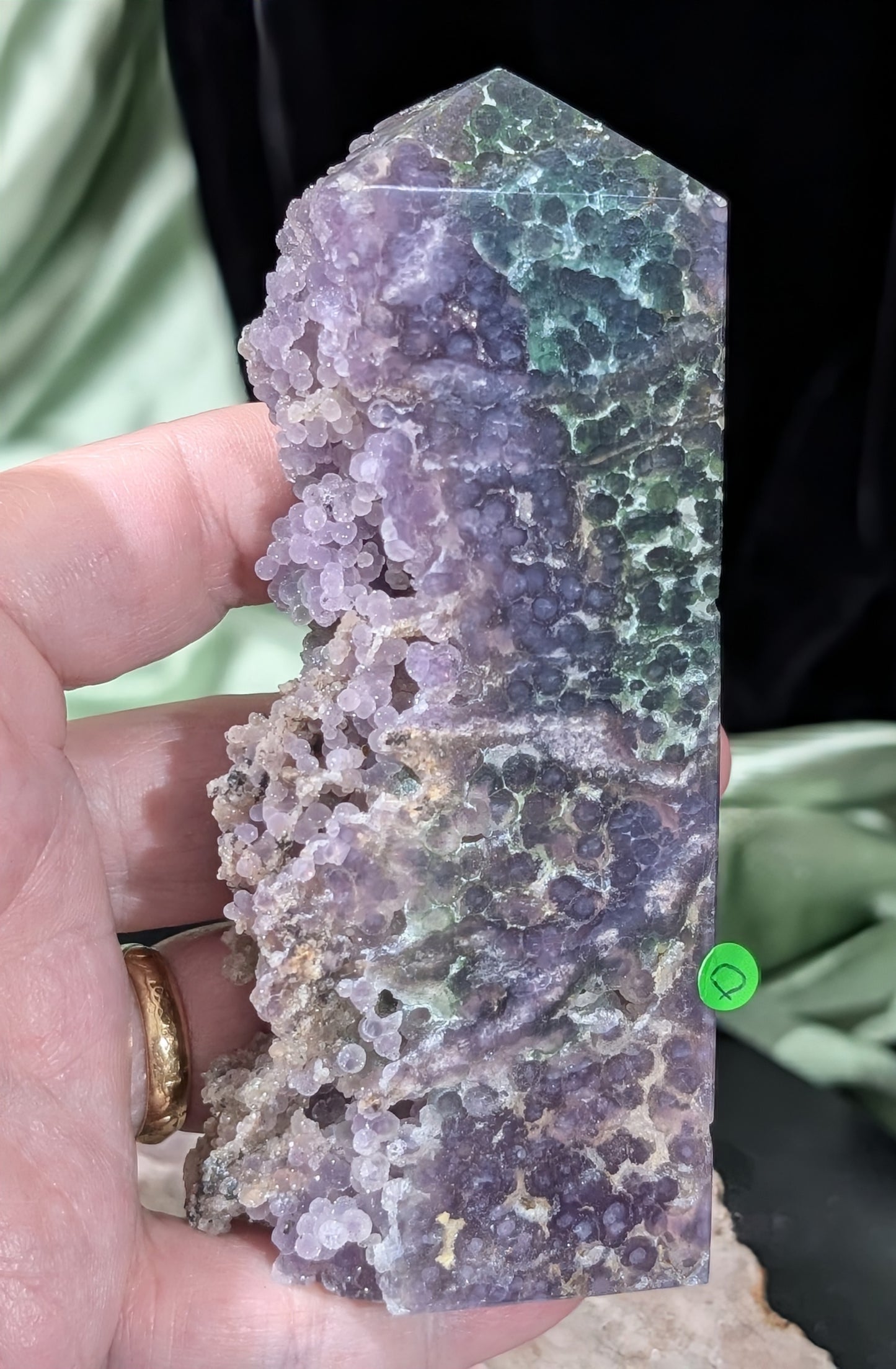 Sparkly Grape Agate Raw Edge Tower