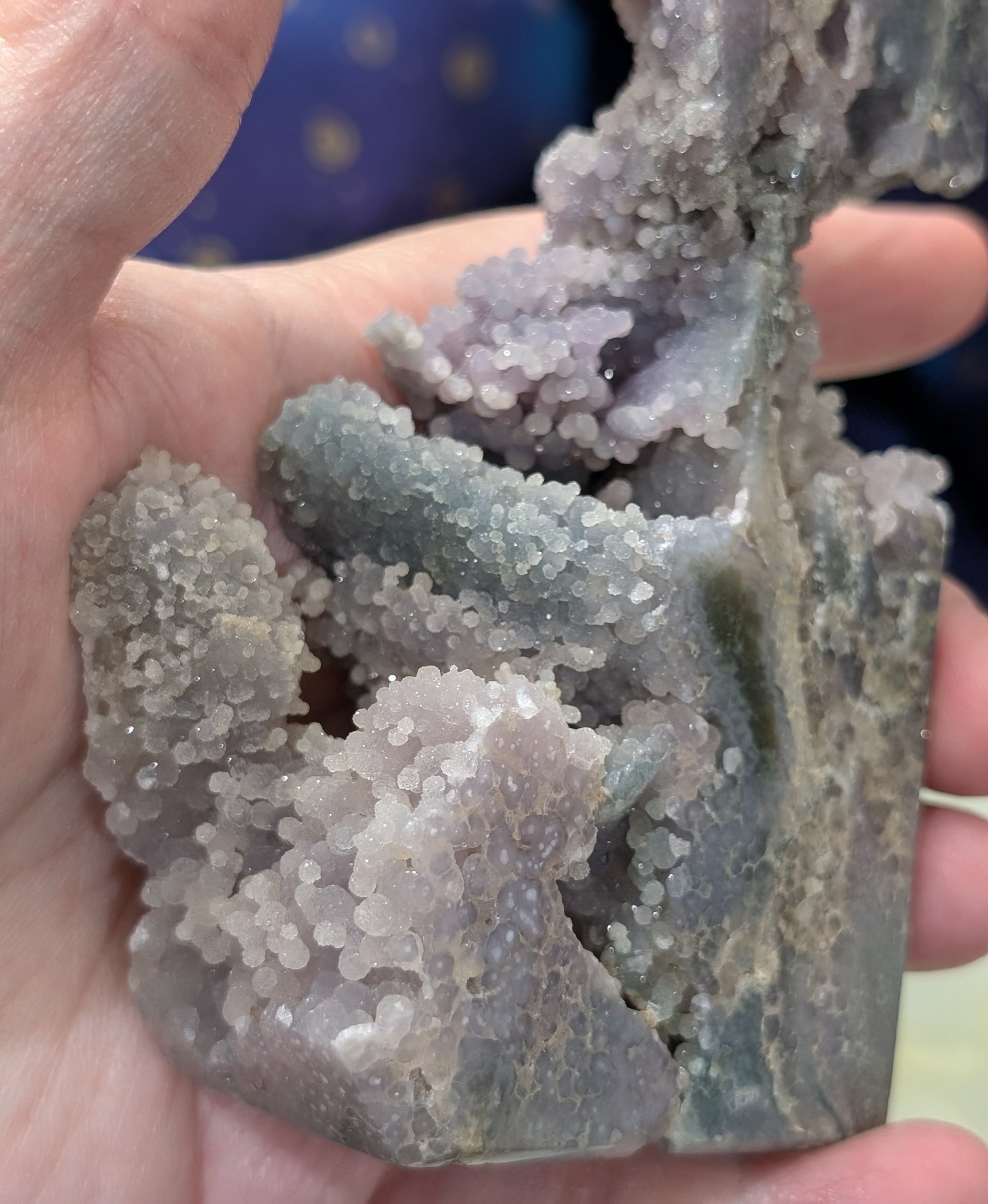 Sparkly Grape Agate Specimen Tower