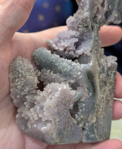 Sparkly Grape Agate Specimen Tower