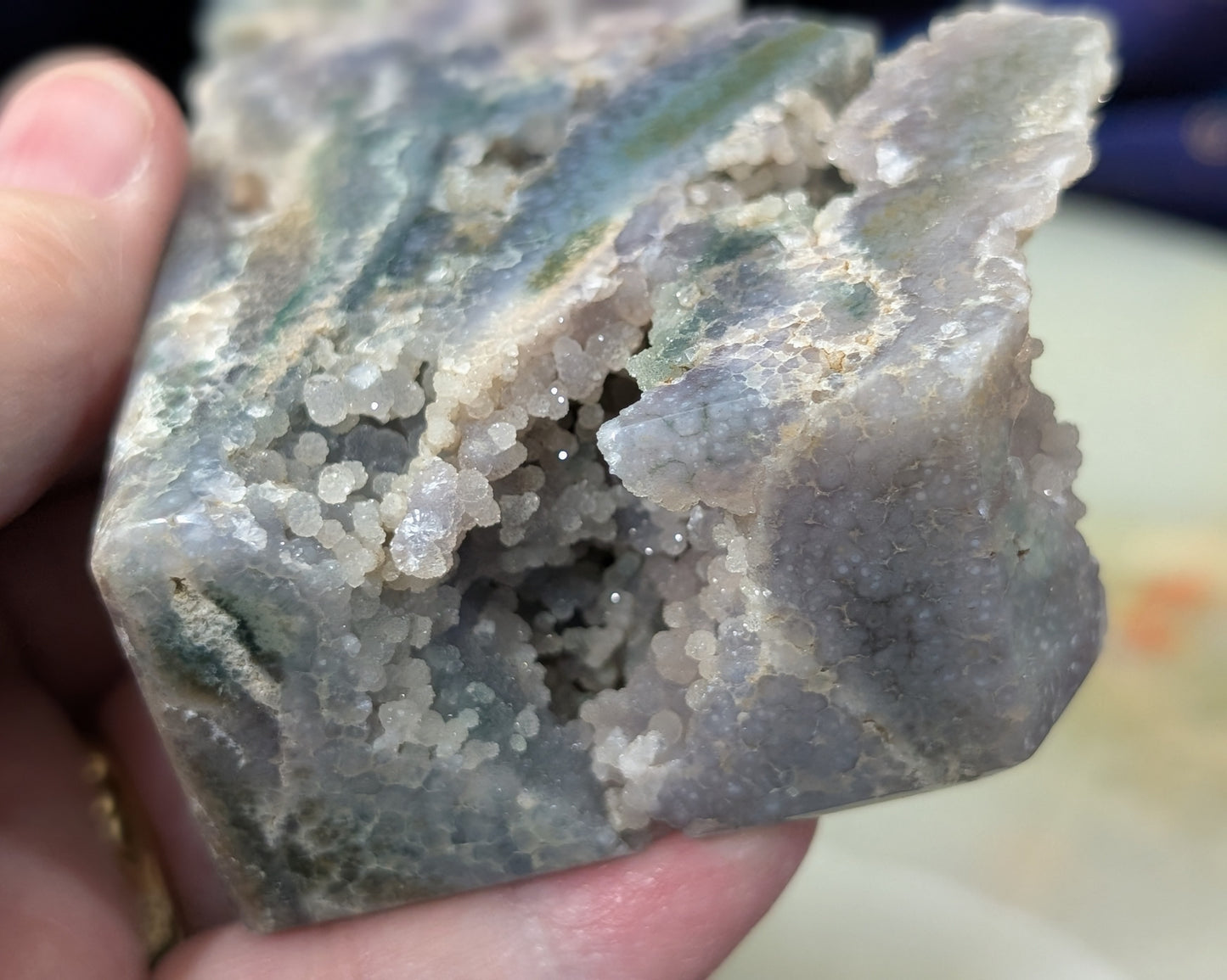 Sparkly Grape Agate Specimen Tower