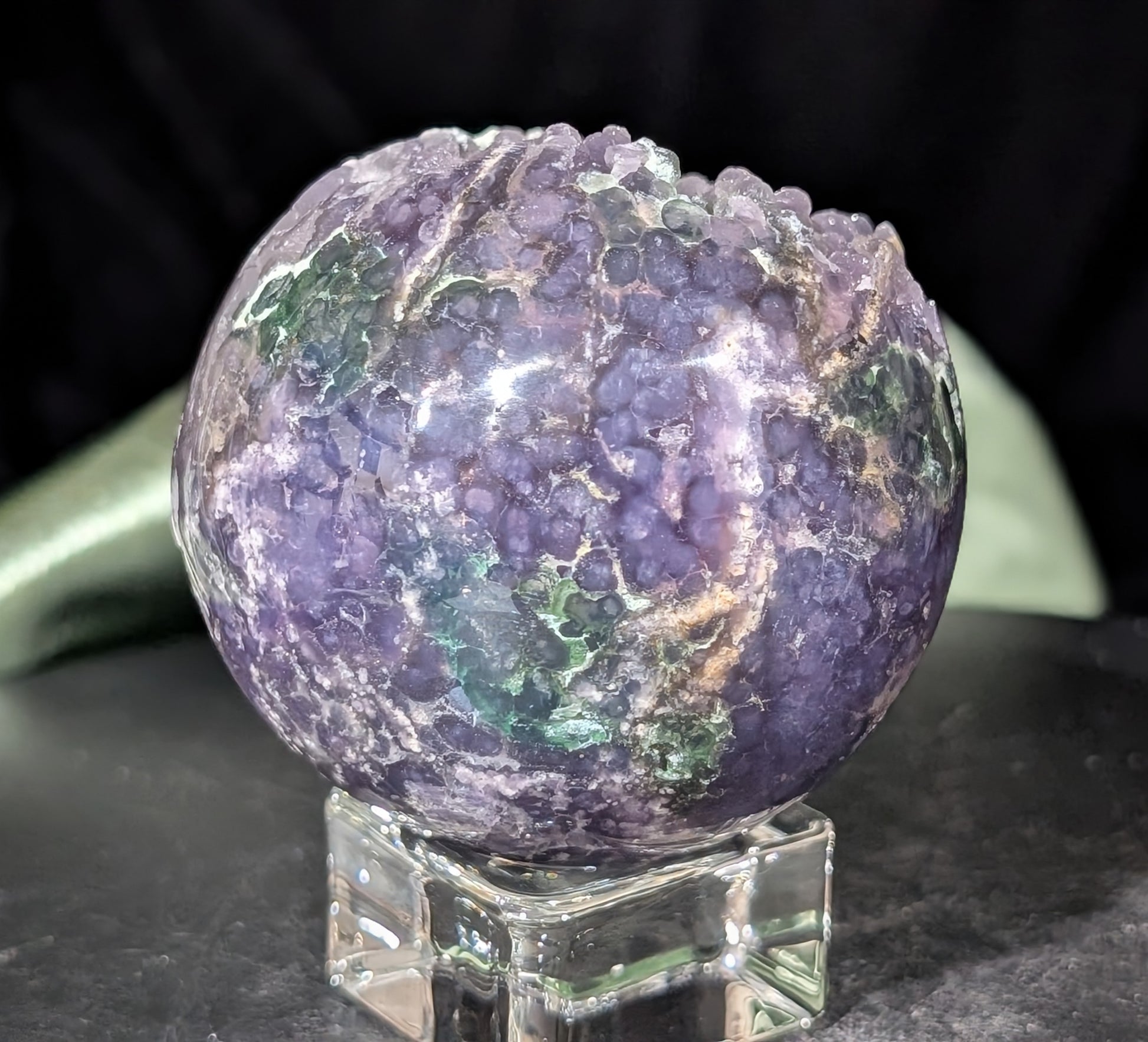 Sparkly Grape Agate Sphere