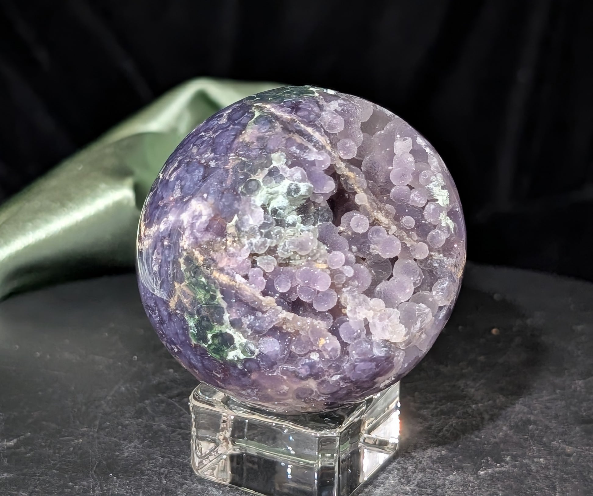Sparkly Grape Agate Sphere