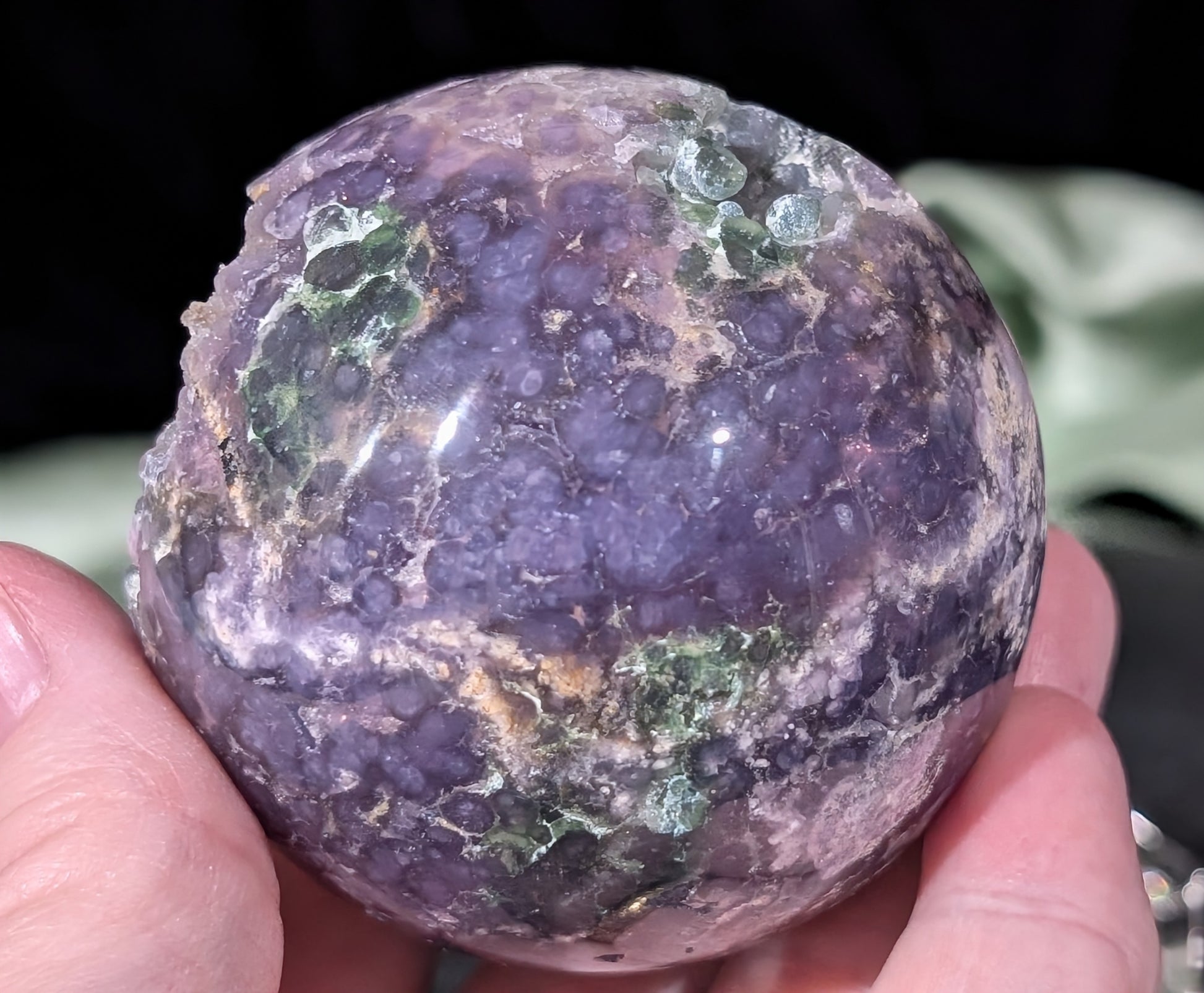Sparkly Grape Agate Sphere