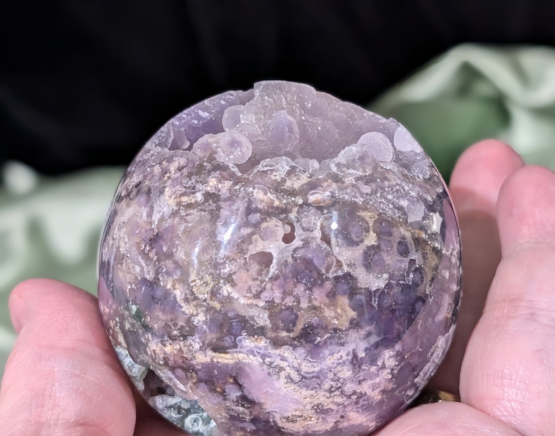 Sparkly Grape Agate Sphere