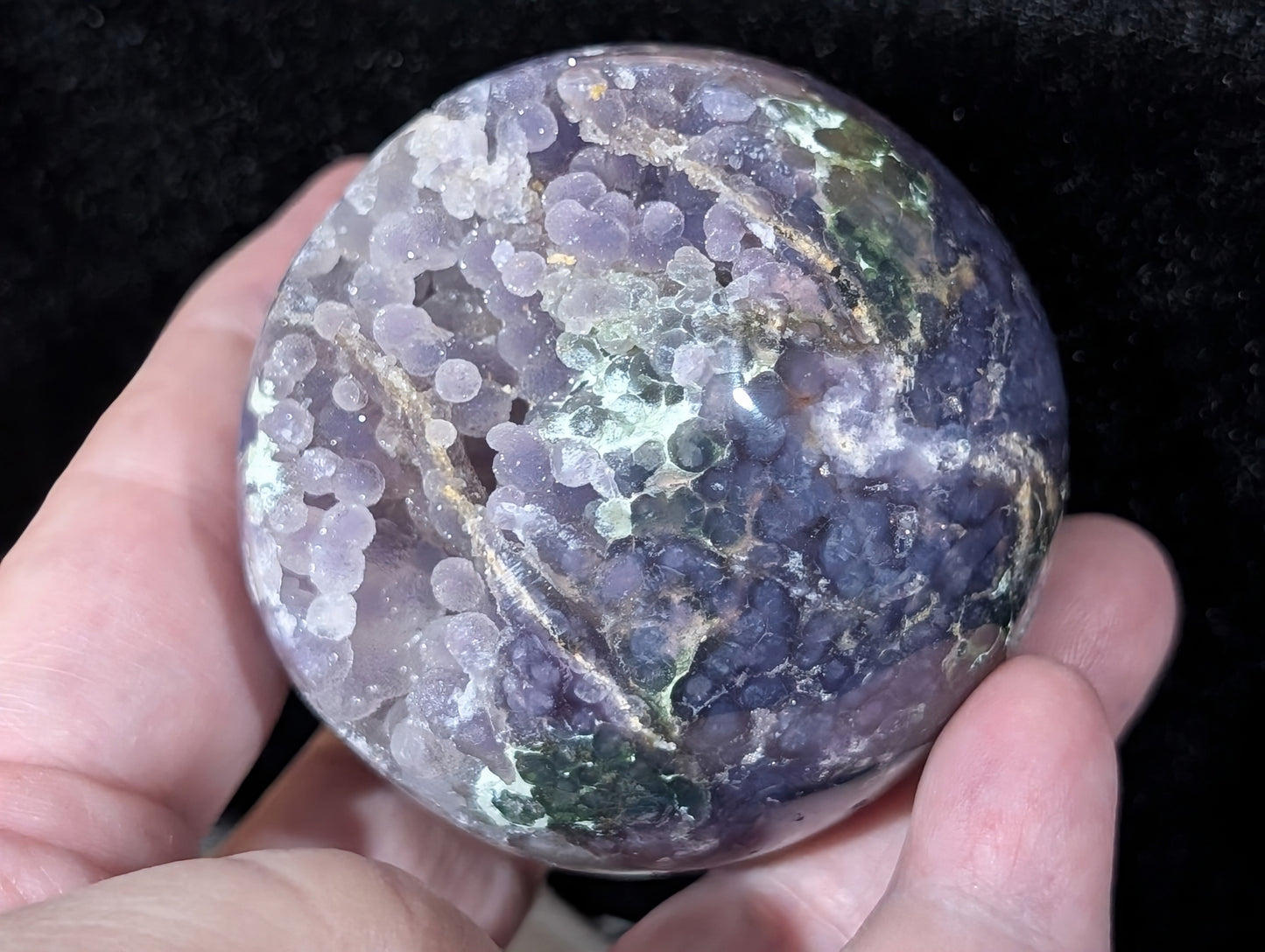 Sparkly Grape Agate Sphere