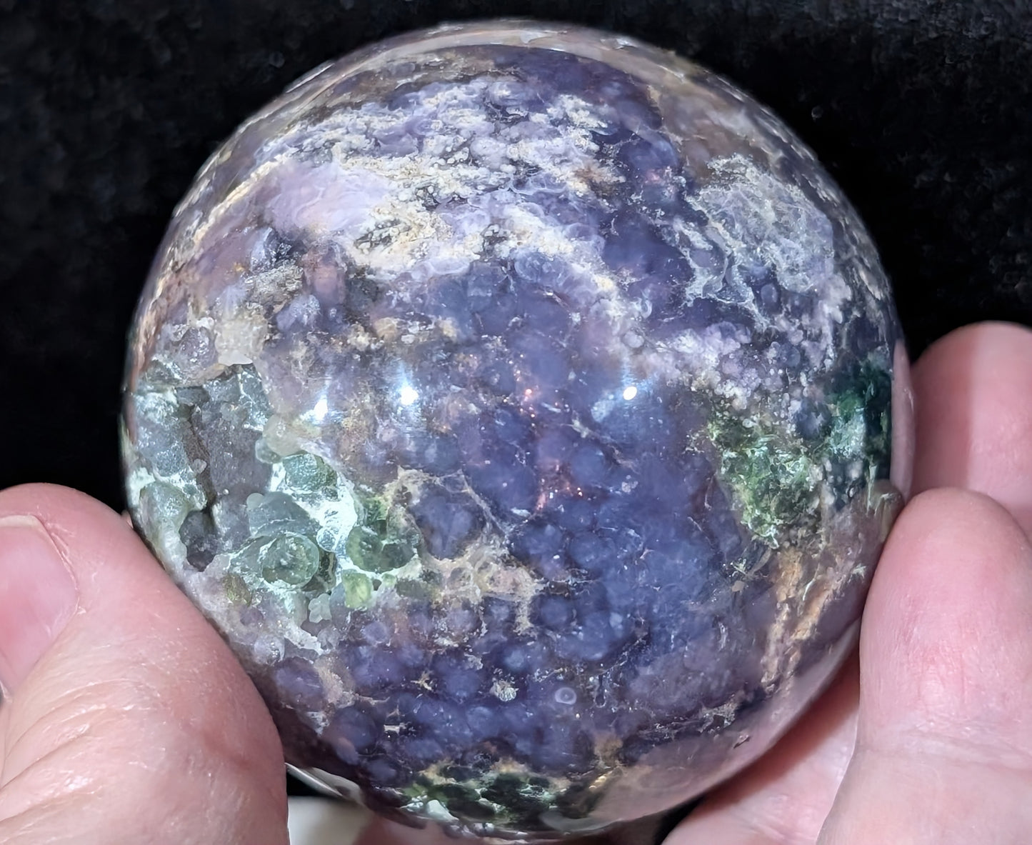 Sparkly Grape Agate Sphere
