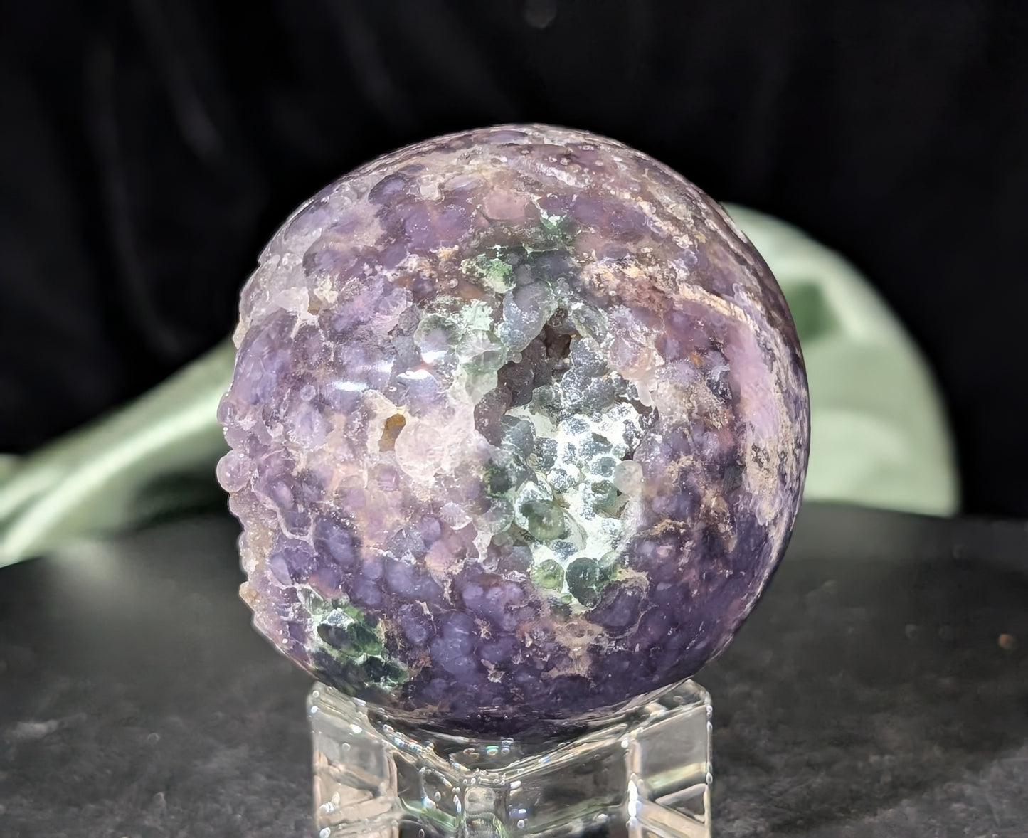 Sparkly Grape Agate Sphere