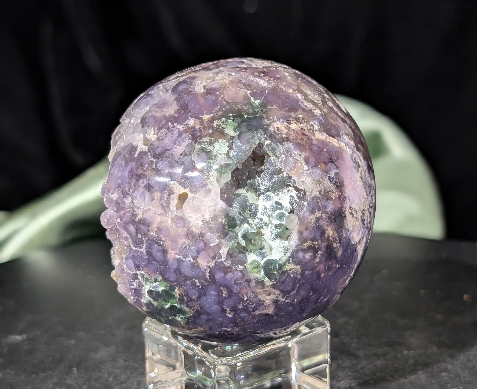 Sparkly Grape Agate Sphere