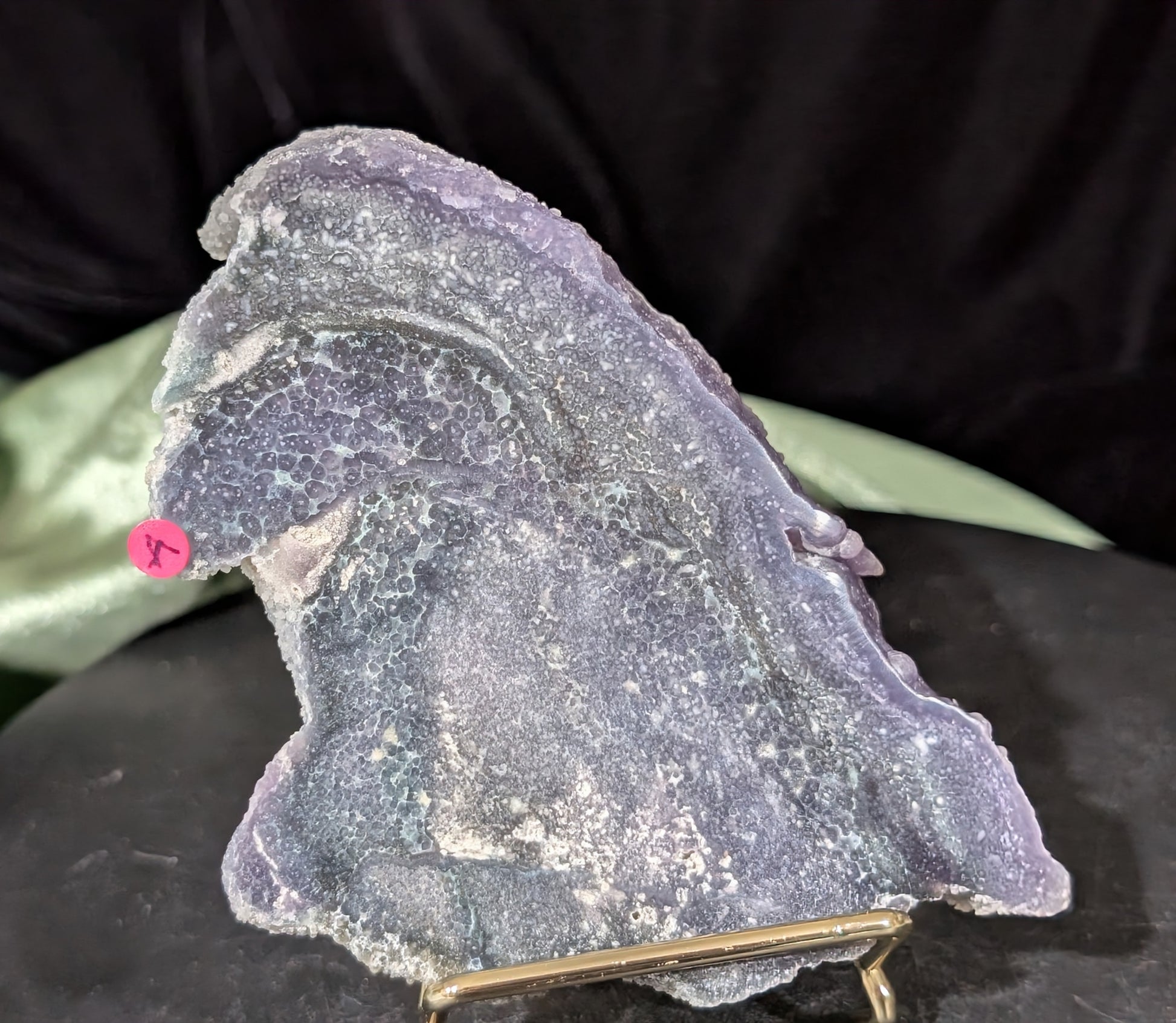 Sparkly Raw Edge Grape Agate Slab