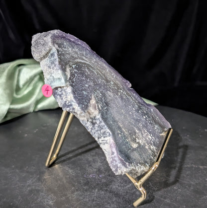 Sparkly Raw Edge Grape Agate Slab