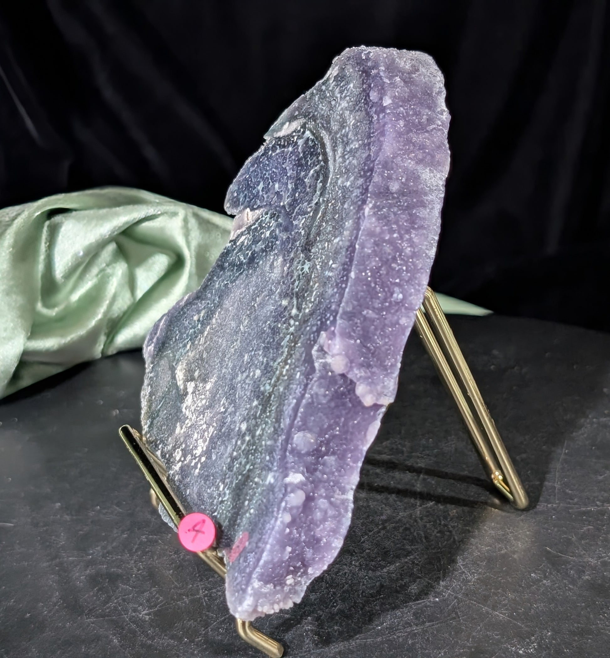 Sparkly Raw Edge Grape Agate Slab