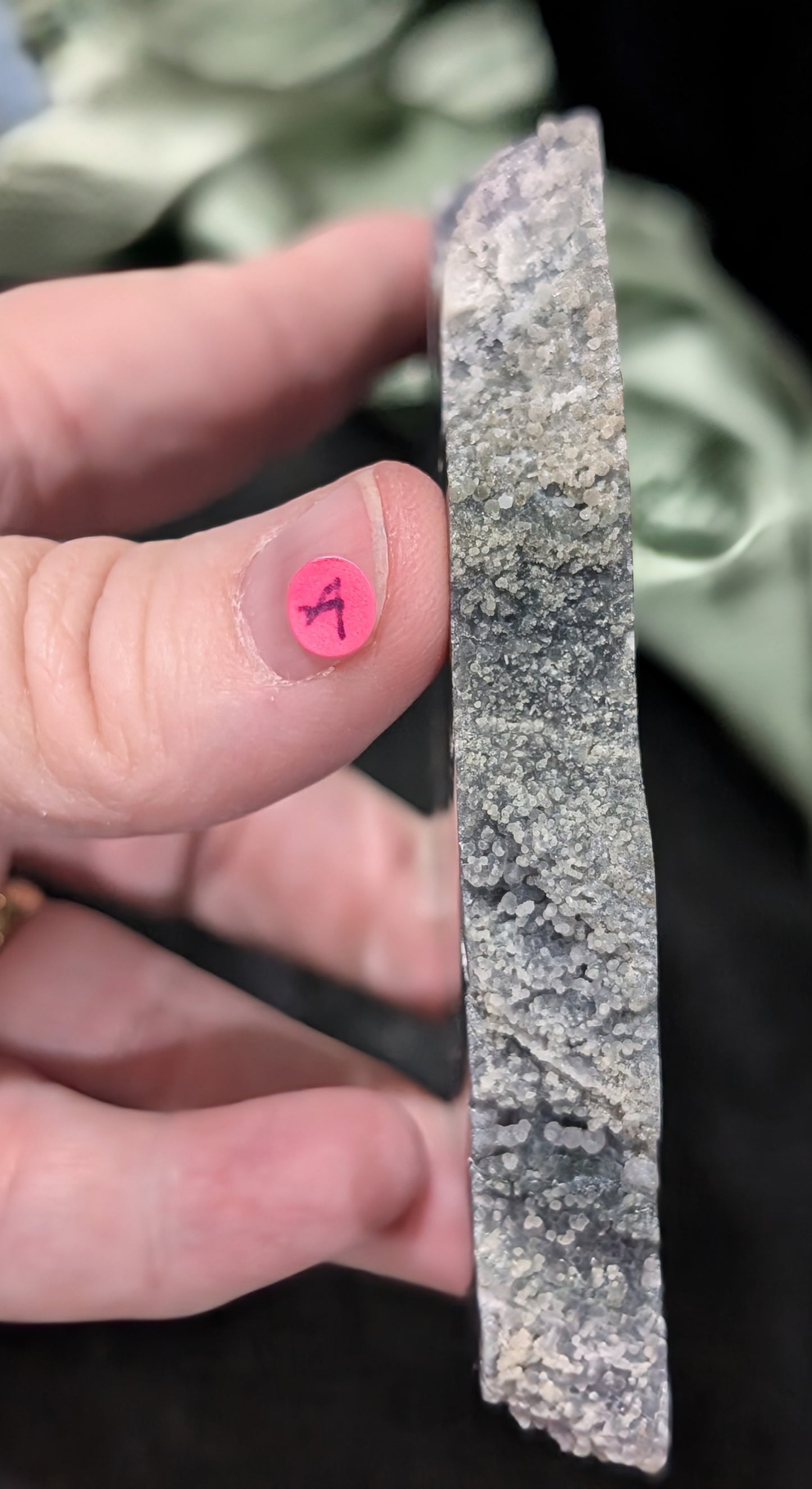 Sparkly Raw Edge Grape Agate Slab