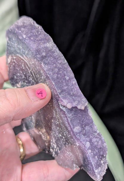 Sparkly Raw Edge Grape Agate Slab