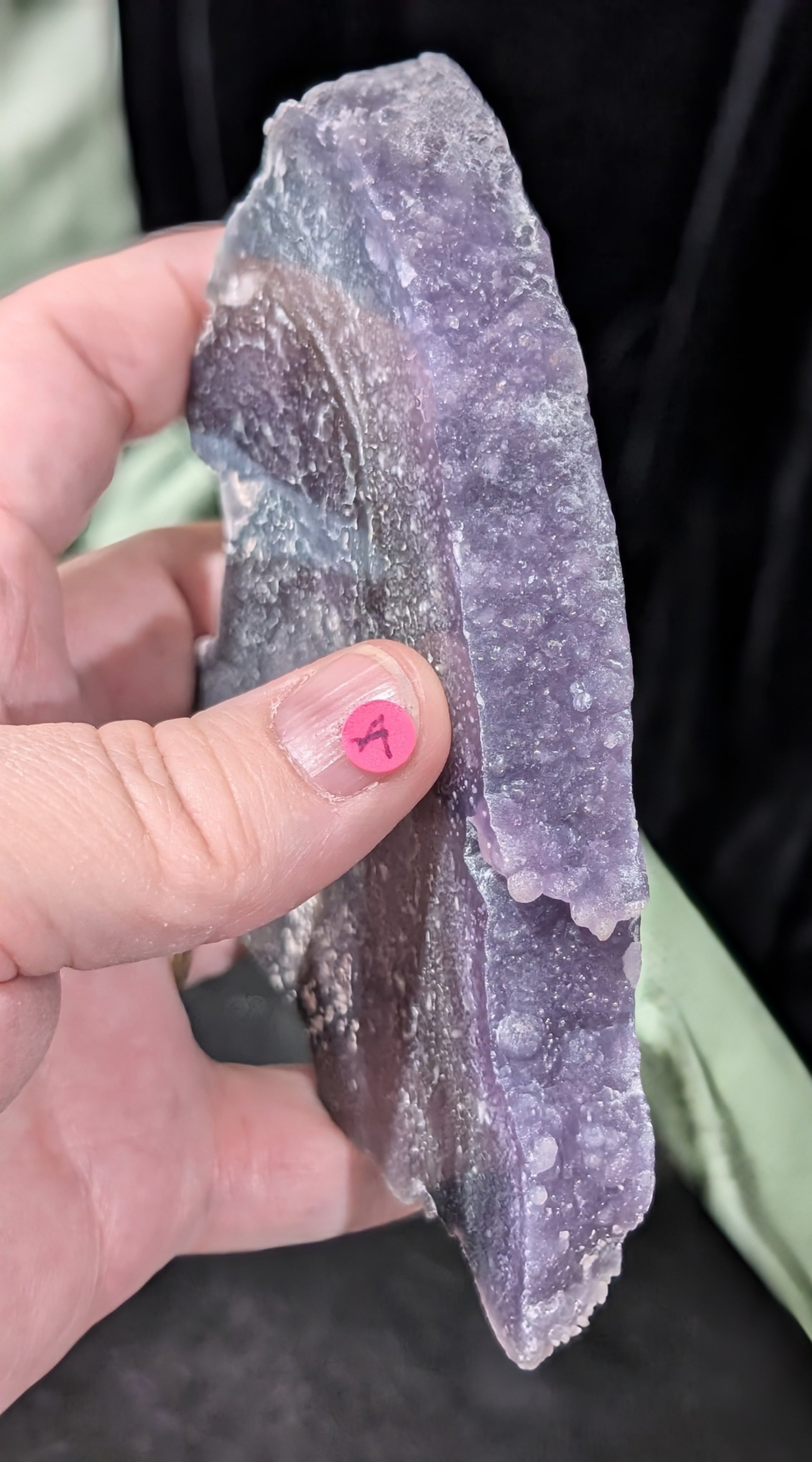 Sparkly Raw Edge Grape Agate Slab
